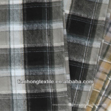 Cotton Yarn Dyed Twill Flannel Dress Shirt Fabric